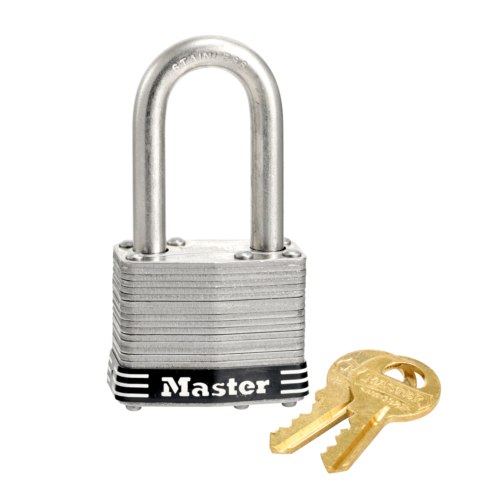 Master Lock 44mm Laminated Stainless Steel Padlock with Pin Cylinder