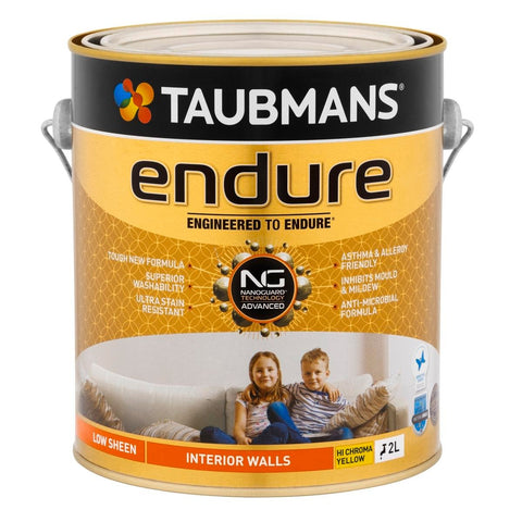 Taubmans Endure Interior Walls Paint 2L Low Sheen Hi-C Yellow - SuperSaverAU - view 1