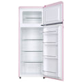 Linarie 209L Retro Top Mount Fridge - Pink Finish, Adjustable Shelves, 3 Star Energy - LK200DDPINK