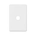 Deta White S Line Series 1 Aperture Wall Plate - Single Gang - 73mm x 113mm - Slim Design - SuperSaverAU - view 1