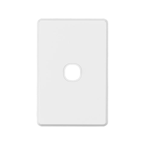 Deta White S Line Series 1 Aperture Wall Plate - Single Gang - 73mm x 113mm - Slim Design - SuperSaverAU - view 1