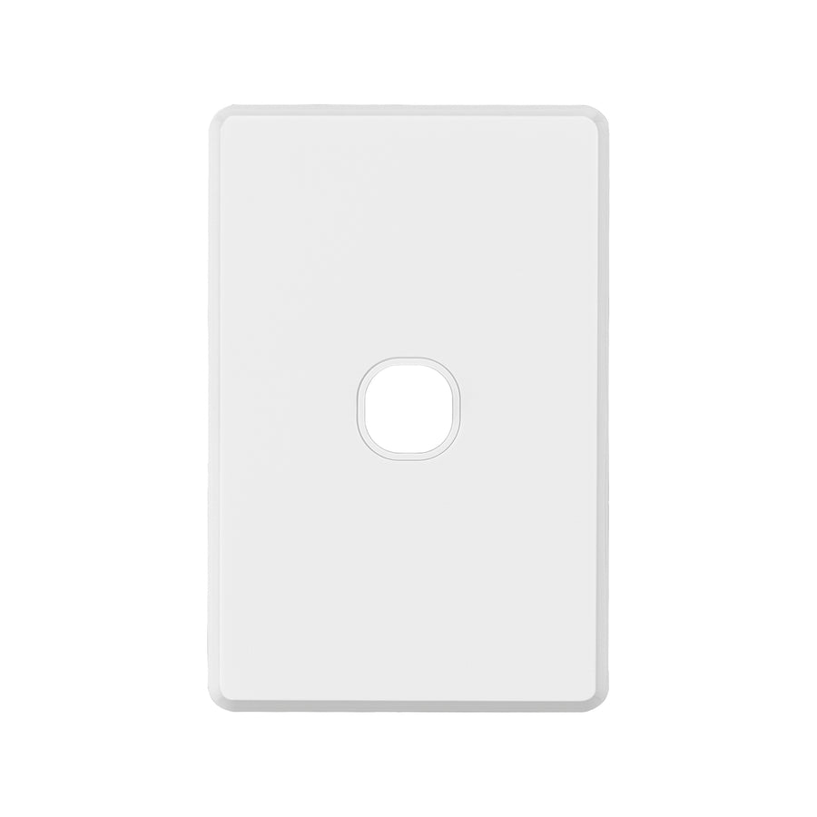 Deta White S-Line Series 1 Polycarbonate Aperture Wall Plate