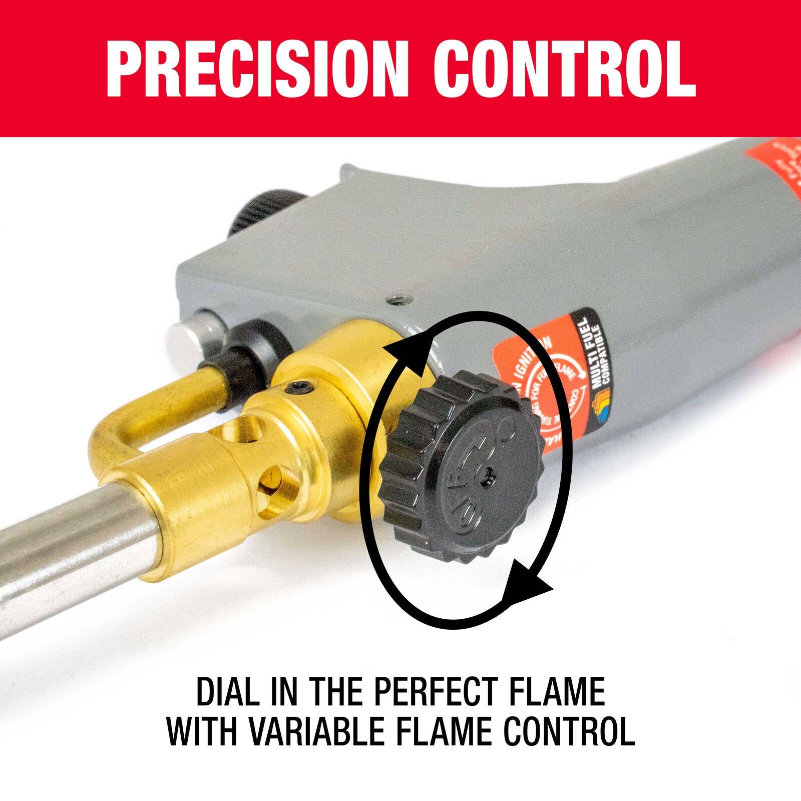 Tradeflame Turbo Cyclone Torch - Cast Aluminium Body, Stainless Burner