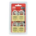 Lockwood 30mm Brass Padlock 4 Pack Heavy Duty Solid Brass Security - SuperSaverAU - view 4