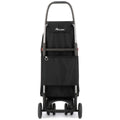 Rolser I-Max 4-Wheel Folding Trolley - Multifunctional Hook, Zippered Rear Pocket, Black - R-IMX306-1023