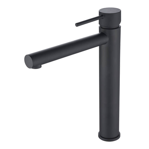 Mondella Resonance 35mm Matte Black Vessel Basin Mixer, Pin Lever, 7.5L/min 4 Star WELS Grade 304 Stainless Steel