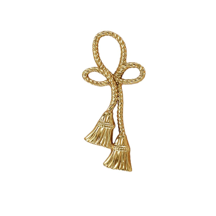 Decorative Cabinet Handle with Electroplated Finish - Rope Knot