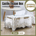 Decorative Napkin Tissue Box Holder, 23 x 13 x 9.5 cm - Gold - view 2