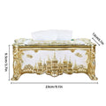 Decorative Napkin Tissue Box Holder, 23 x 13 x 9.5 cm - Gold - view 4
