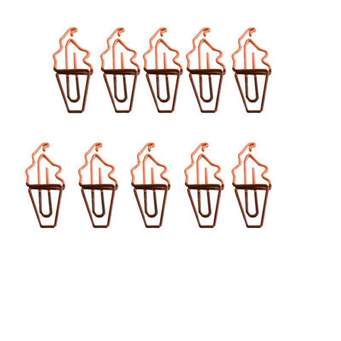 Decorative Paper Clips, Pack of 10 - Ice Cream