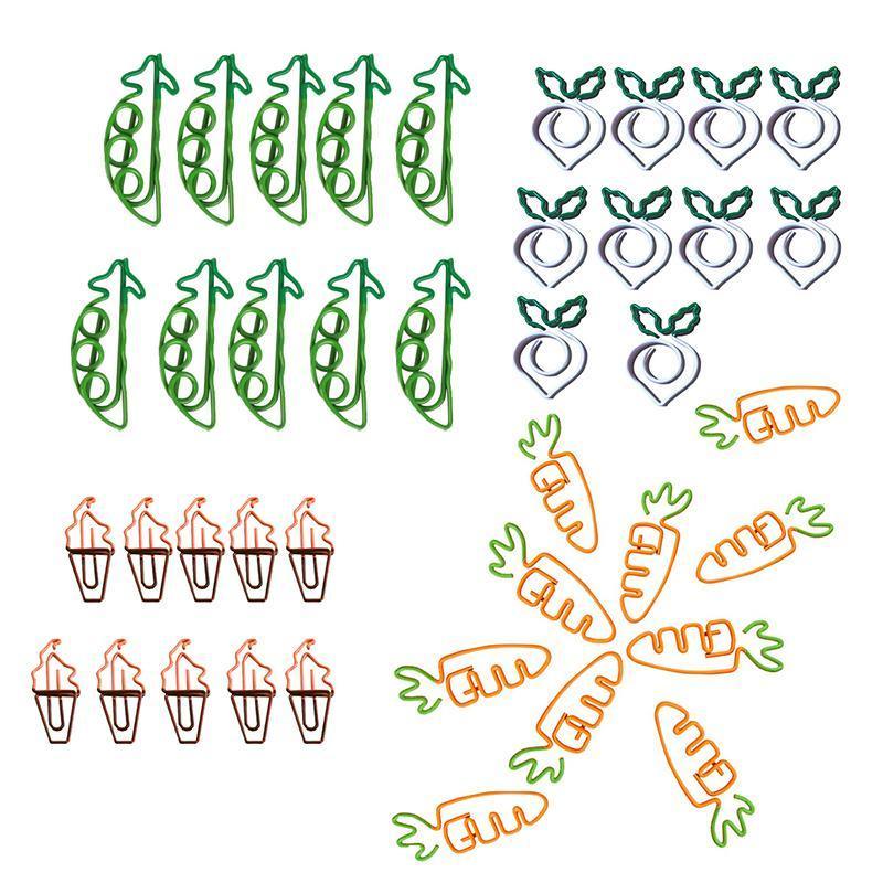 Decorative Paper Clips, Pack of 10 - White - view 3