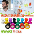 Decorative Push Pin Magnets for Fridge and Whiteboard - Pack of 10 - view 2