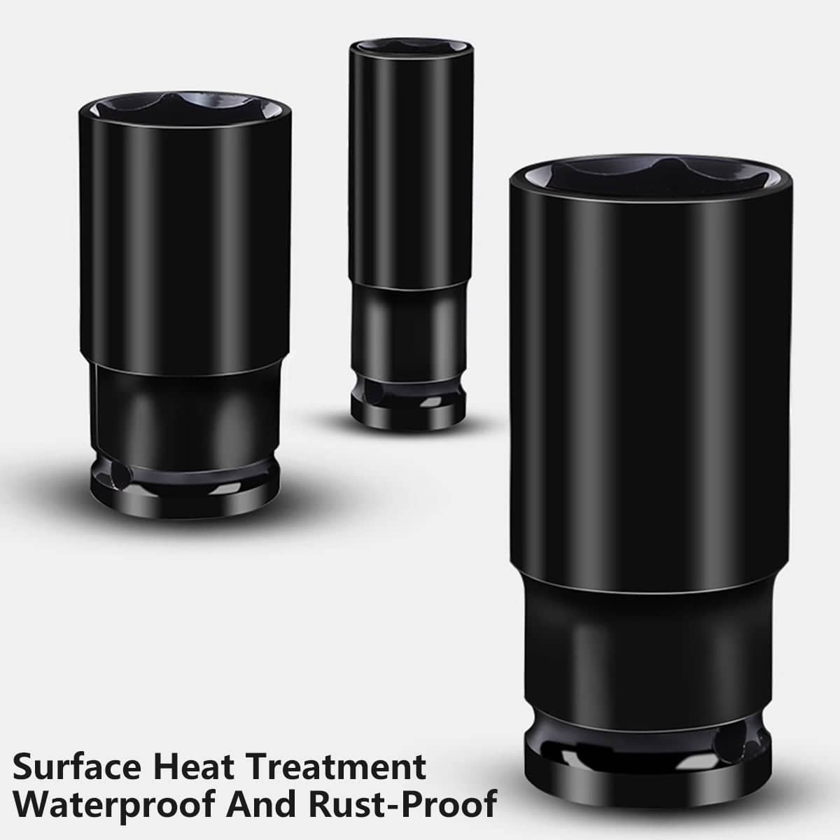Deep Impact Socket Set, 10 Piece Metric 8 to 24 mm with Black Oxide Finish - view 4