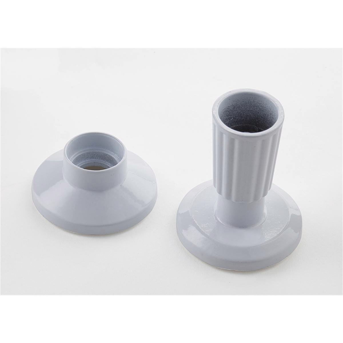 Sandleford Adjustable Pillar Ends - 16mm & 19mm - Zinc Alloy - White Powder Coated - SuperSaverAU - view 1