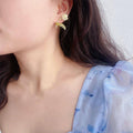 Delicate Tulip Stud Earrings Women Coloured Glaze Fashion Jewellery - Yellow - view 5