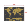 Deluxe Scratch off World Map Poster, Travel Wall Art - 82.5 x 59.4 cm - view 3