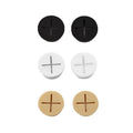 Desk Cable Hole Cover Grommets, 20 mm Round, Pack of 10 - White - view 3