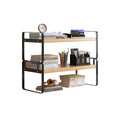 Desktop 2 Tier Storage Shelf, 50 cm Wide - Black