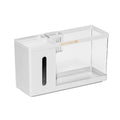 Desktop Aquarium Tissue Box Dispenser with Pen Holder and Storage - view 2