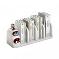 Desktop Book Rack Organiser with Pen Holder - 4 Grid (55.5 x 20 x 19.5 cm)
