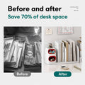 Desktop Book Rack Organiser with Pen Holder - 4 Grid (55.5 x 20 x 19.5 cm) - view 5