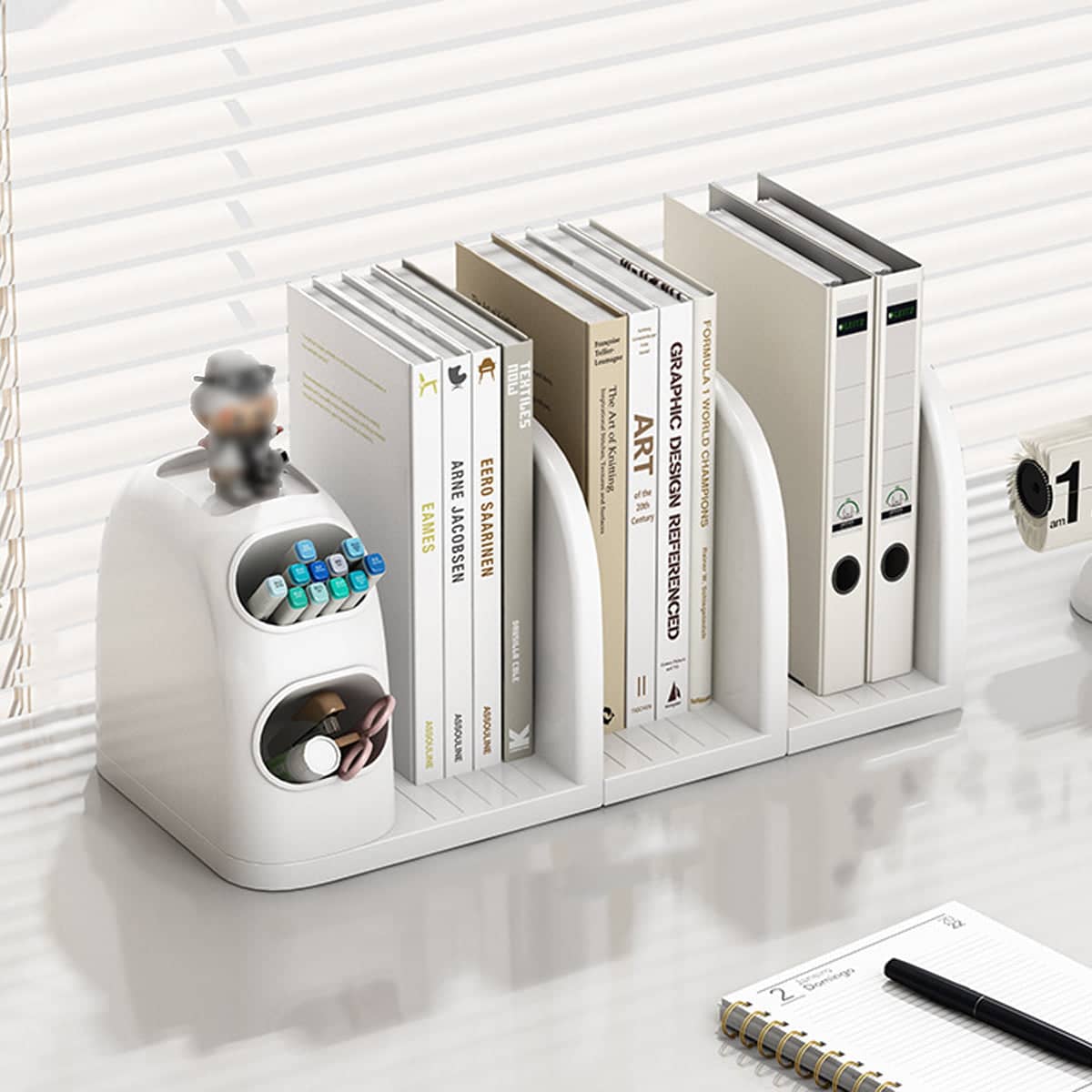 Desktop Book Stand with Storage Box Organiser for Study and Office Tables - view 5