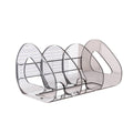 Desktop Book Stand and Storage Organiser with 3 Compartments - Clear