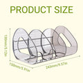 Desktop Book Stand and Storage Organiser with 3 Compartments - Clear - view 4