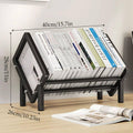 Desktop Bookcase Storage Organiser, 40 x 26 x 28cm - Black - view 3