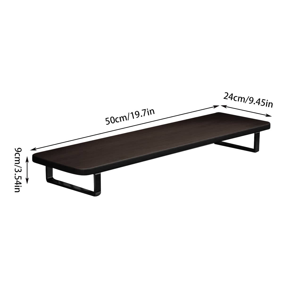 Desktop Computer Monitor Riser Storage Stand Sturdy Durable Easy to Install - Black - view 4