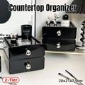 Desktop Cosmetic Storage Drawers, Stackable Black Makeup Organiser