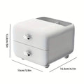 Desktop Organiser Drawer Box with Top Compartment - White - view 4