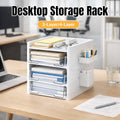 Desktop Pegboard Drawer Organiser with Side Holders - 3-Layer - view 2