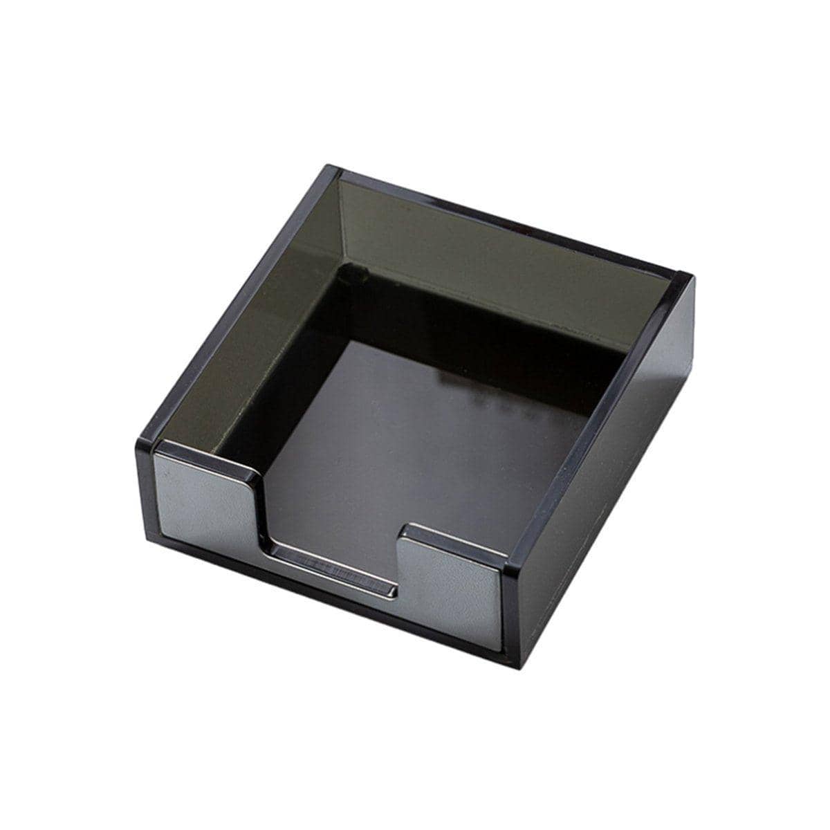 Desktop Sticky Note Box Organiser - Black Acrylic