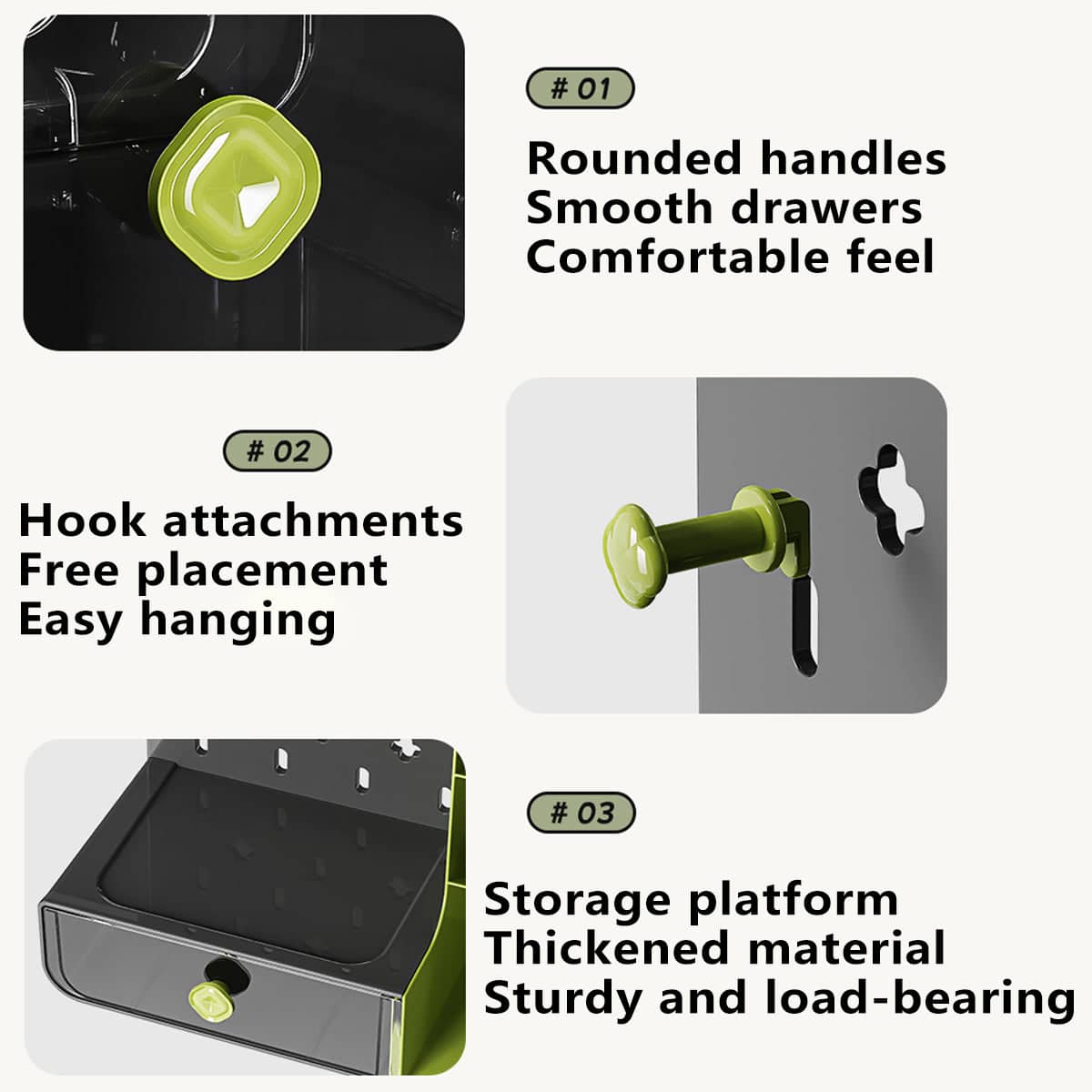 Desktop Storage Box with Drawer Divider for Stationery and Cosmetics - view 4