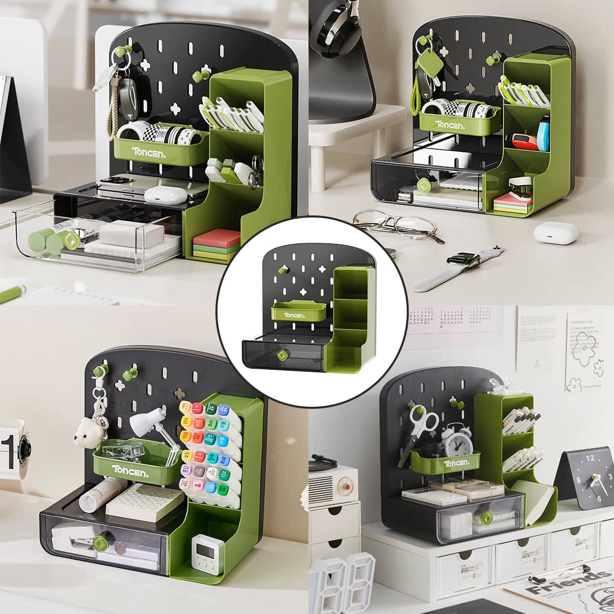 Desktop Storage Box with Drawer Divider for Stationery and Cosmetics - view 5