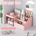 Desktop Storage Organiser with Drawers and Rabbit Handles - White - view 2