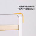 Desktop Storage Shelf with Two Tiers, Wood and White Metal, 50 x 20 x 18 cm - view 5