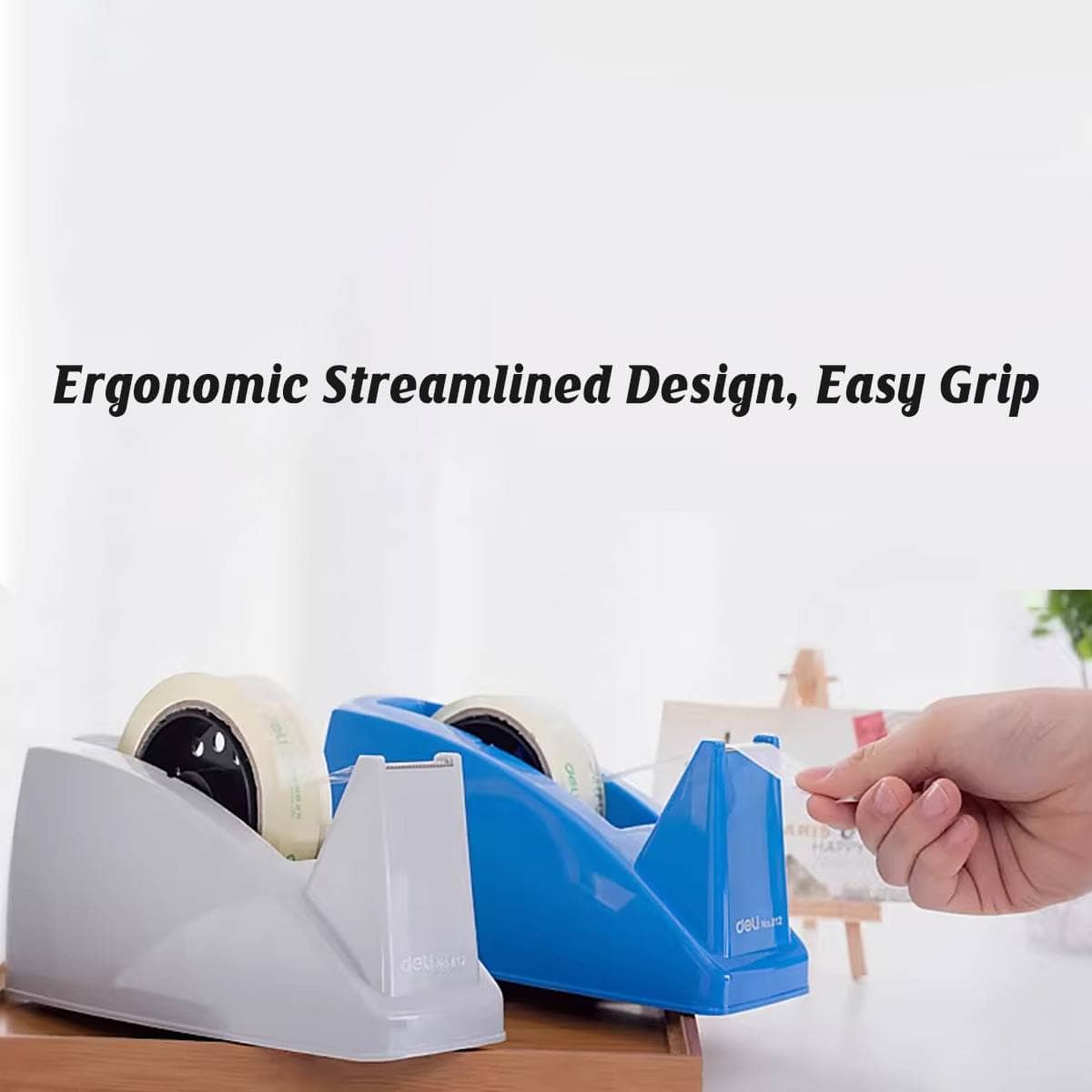 Desktop Tape Dispenser with Serrated Blade - Blue - view 5