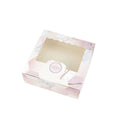 Dessert Gift Box with Clear Window - Marble, 4 Piece, Pack of 50