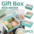 Dessert Gift Box with Clear Window - Pink Rose, 6 Piece, Pack of 50 - view 2