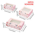 Dessert Gift Box with Clear Window - Polka Dot, 4 Piece, Pack of 50 - view 4