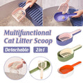 Detachable Cat Litter Scoop with Base Container - White and Orange - view 2