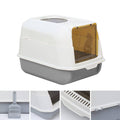 Detachable Enclosed Cat Litter Box, Spatter-Proof Cat Toilet with Filtered Step - view 5