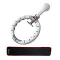 Detachable Hula Hoop for Women Fitness and Waist Workouts - White with Sweat Belt
