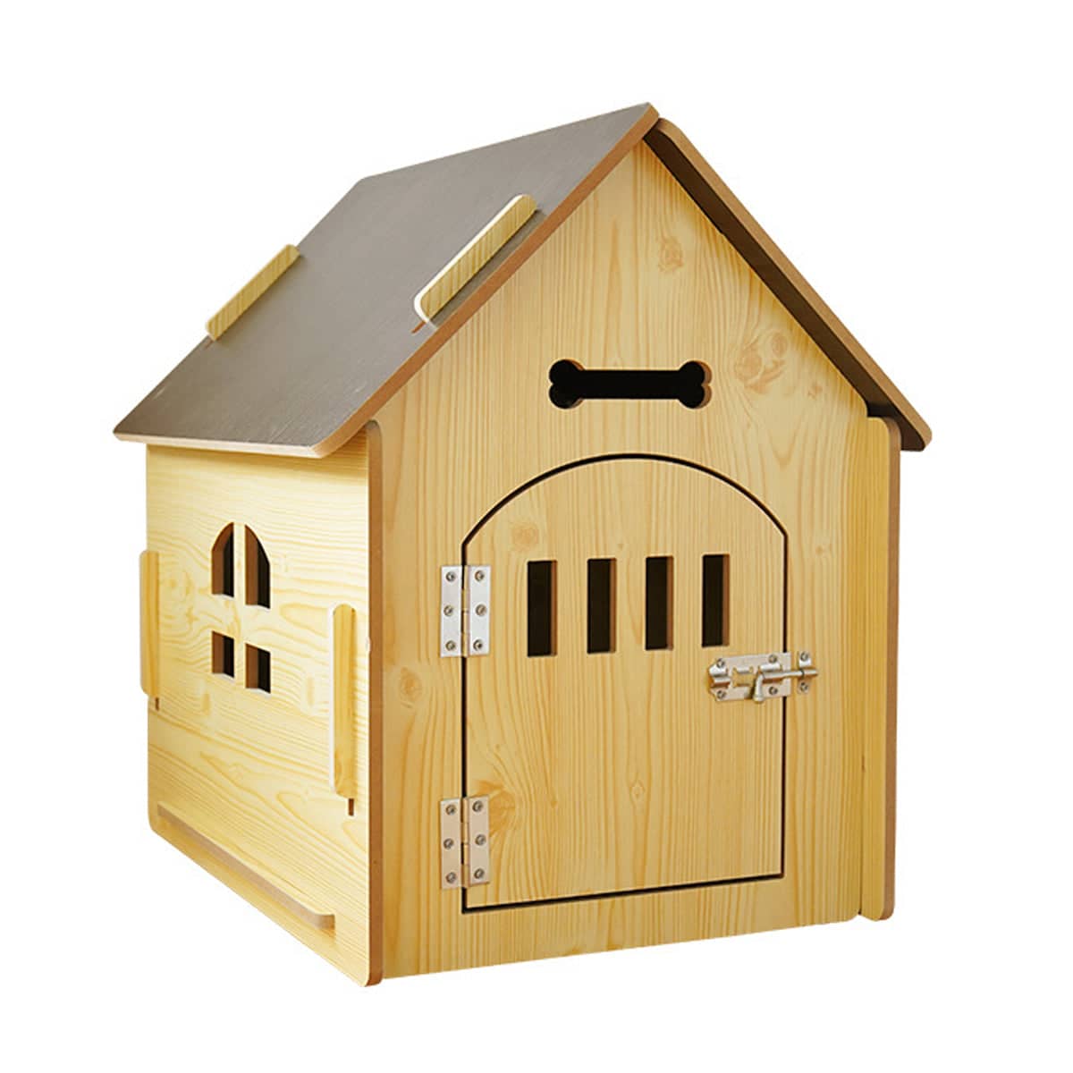 Detachable Wooden Pet House for Small Dogs and Cats, Indoor and Outdoor Use - view 2