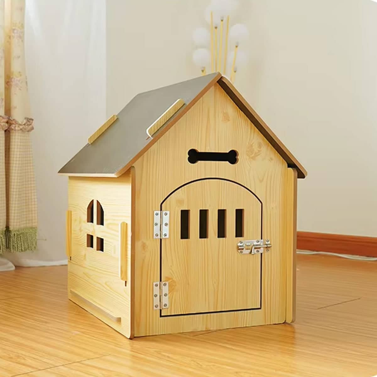 Detachable Wooden Pet House for Small Dogs and Cats, Indoor and Outdoor Use - view 5