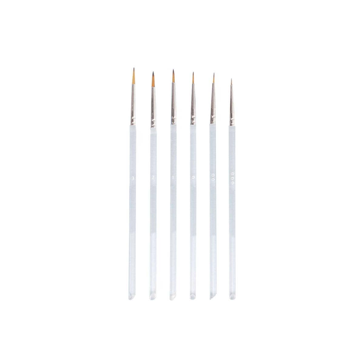 Detail Paint Brushes - 6 Pack, Extra Fine - view 2