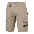Citeco Mens Ripstop Cargo Mid Shorts, Stretch Cotton, Khaki - Size 87R