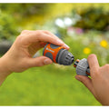 GARDENA 13mm Hose Connector with Soft Grip - Grey/Orange Plastic Outdoor Fitting